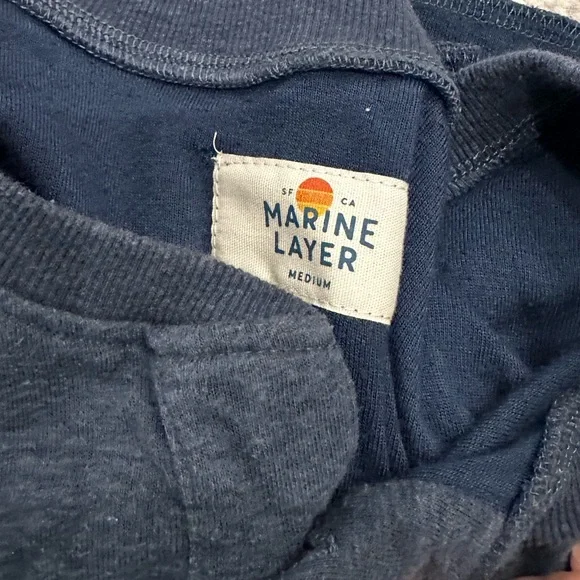 Marine Layer Men’s Double Knit Henley shirt- Blue Only- Size Medium - Picture 3 of 3